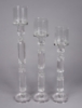 Picture of Crystal Candle Holder- Faceted Cylinder Stem for Pillar or Taper Candle  Set/2 | 5.5"Diax28"High |  Item No. 20223