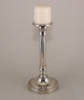 Picture of Candle Holder Nickel Plated Aluminum  Set/2  | 5.5"Dx12"H |  Item No.51104X  SOLD AS IS