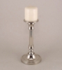 Picture of Candle Holder Nickel Plated Aluminum  Set/2  | 5"Dx10"H |  Item No.51105X  SOLD AS IS