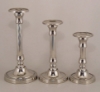 Picture of Candle Holder Nickel Plated Aluminum  Set/2  | 4.25"Dx8"H |  Item No.51106X  SOLD AS IS