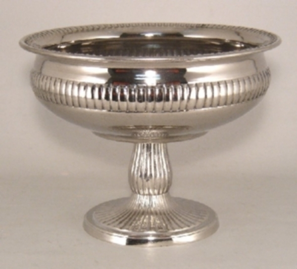 Picture of Nickel Plated Compote Bowl  | 10.5"D x 7.75"H | Item No. 51381X  SOLD AS IS  FREE SHIPPING