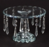 Picture of Crystal Cup Cake Stand Round on Pedestal Base 12 Hanging Strands  | 9"Dx6"H |  Item No. 20290 FREE SHIPPING