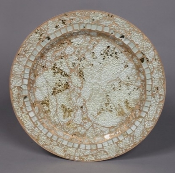 Picture of Charger Plate Sea Green Mosaic on Metal Base Set/6  | 13"Diameter |  Item No. 20362