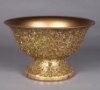 Picture of Gold Mosaic Bowl Compote Vase Revere Shape | 10"Dx5.75"H | Item No. 24301