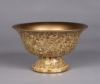 Picture of Gold Mosaic Bowl Compote Vase Revere Shape Set/2 | 8"Dx4.75"H | Item No. 24302