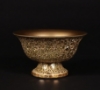 Picture of Gold Mosaic Bowl Compote Vase Revere Shape Set/2 | 8"Dx4.75"H | Item No. 24302