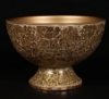 Picture of Gold Bowl Compote Vase Glass Chips Mosaic | 10"Dx7"H | Item No. 24304
