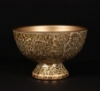 Picture of Gold Mosaic Bowl Compote Vase  Half Round Set/2  | 8"Dx5.5"H |  Item No. 24305