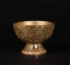 Picture of Gold Mosaic Bowl Compote Vase Half Round  Set/2  | 6.5"Dx5"H |  Item No. 24306