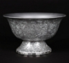 Picture of Silver Mosaic Bowl Compote Vase Revere Shape | 10"Dx6"H | Item No. 24311