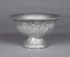 Picture of Silver Mosaic Bowl Compote Vase Revere Shape Set/2 | 8"Dx4.75"H | Item No. 24312