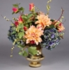Picture of Gold Mercury Glass Urn Vase Dry Flower Arrangement  Set/2 | 6"Dx5"H | Item No. 16101