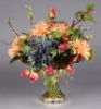 Picture of Gold Bowl Vase Mercury Glass Dry Flower Arrangement Shallow Tray Set/2 | 6"Dx4"H | Item No. 16113