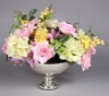 Picture of Silver Bowl speckled Mercury Glass Dry Flower Arrangement Smooth Finish | 7.75"Dx5.5"H | Item No. 16012