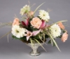 Picture of Silver Bowl Mercury Glass Dry Flower Arrangement  Low Tray Top Set/2 | 6"Dx4"H |  Item No. 16133X