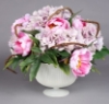 Picture of Compote Bowl Vase Glass White Pedestal Base Round Fluted  | 10"D x 6.5"H |  Item No. 16024