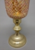Picture of Gold Mosaic Glass Hurricane Shade Bead Border for Candle Holders Set/2 | 6"Dx10"H |  Item No. 20157