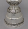 Picture of Silver Plated on Brass Candle Holder for Pillar Candles  | 6.5"Dx17"H |  Item No. K85301