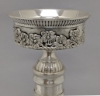 Picture of Silver Plated on Brass Candle Holder for Pillar Candles  | 6.5"Dx17"H |  Item No. K85301