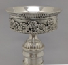 Picture of Silver Plated on Brass Candle Holder Square Set/2  | 6.5"Dx17"H |  Item No. K85301