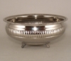 Picture of Compote Bowl Vase Nickel Plated Aluminum 3-Legs Ribbed Set/2 | 10.5"D x 4.5"H |  Item NO. 51384X  SOLD AS IS