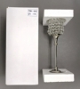 Picture of Nickel Plated Crystal Bead Votive Candle Holders Set/2  | 4"D x 13"H |  Item No. 16169