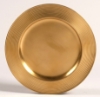 Picture of Charger Plate Antique Gold Finish on BRASS Round  Set/6  | 12"Diameter |  Item No. 37014