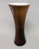 Picture of Amber Vase Glass Concave Shaped Floral Centerpiece  Set/2 | 6.25"Dx15.5"H |  Item No. 12303