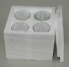 Picture of SOLD Glass Peg Votive Candle Holder with Crosshatch Etching Set/4 | 2.75"Dx4"H | Item No.20143