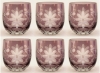 Picture of Votive Candle Holder Mini Amethyst Color Etched Glass Set of 6 |2.25"Dx2.25"H|  Item No.20655