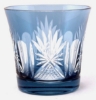 Picture of Votive Candle Holder Etched Leaf Design Light Blue Color Glass Set of 6  |3.5"Dx3.25"H|  Item No.20661