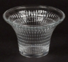 Picture of Votive Candle Holder Clear Glass Hatch Pattern Flared Set/4 |5"Dx3.5"H|   Item No. 00855