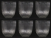 Picture of Set/6 Votive Candle Holder Clear Glass with Lines  |3.5"Dx4"H|  Item No. 16081