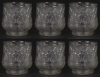Picture of Set/6 Votive Candle Holders Clear Glass Embossed  |3"Dx3.5"H|  Item No.16082