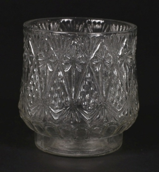 Picture of Set/6 Votive Candle Holders Clear Glass Embossed  |3"Dx3.5"H|  Item No.16082