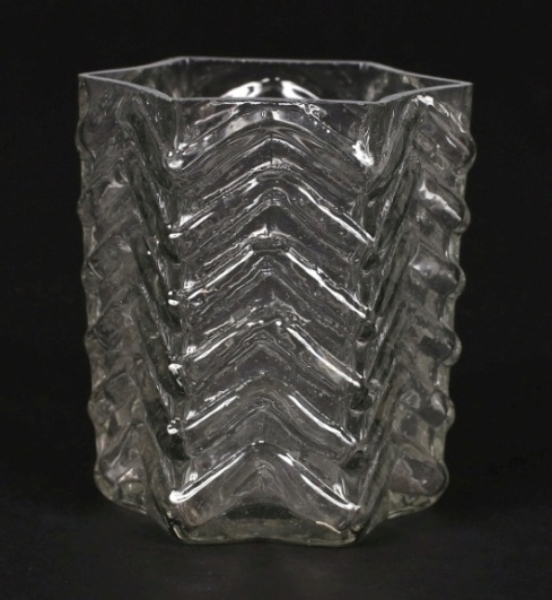Picture of Set/6 Votive Candle Holder Clear Glass Hexagon  |3"Dx3"H|  Item No.16083
