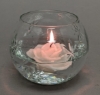 Picture of Set/4 Votive Candle Holder Clear Cut Glass Ball  |5"Dx4"H|  Item No. 20158