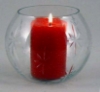 Picture of Set/4 Votive Candle Holder Clear Cut Glass Ball  |5"Dx4"H|  Item No. 20158