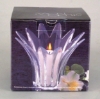 Picture of Set/4 Votive Holder Clear Glass Lilly Shaped  |6"D x 5"H|  Item No. 21550