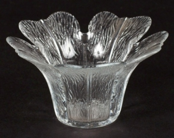 Picture of Set/4  Votive Candle Holder Clear Glass Tulip Shaped  |5"Dx3"H|  Item No.24551