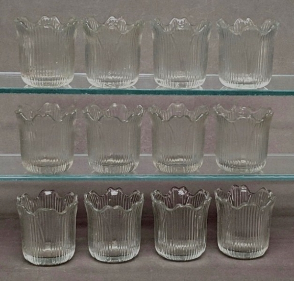 Picture of Votive Candle Holder Clear Glass Tulip Shape Set of 12 |2.25"Dx2.25"H|   Item No.28801