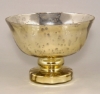Picture of Gold Bowl Mercury Glass Dry Flower Arrangement  Smooth with Flared Rim | 8"x5"H |  Item No. 16105