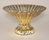 Picture of Gold Bowl Mercury Glass Dry Flower Arrangement Ribbed Pattern | 8"Dx5"H | Item No. 16108