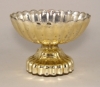 Picture of Gold Bowl Mercury Glass Dry Flower Arrangement Ribbed Pattern  Set/2 | 6"Dx4.5"H |  Item No. 16110