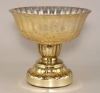 Picture of Gold Bowl Mercury Glass Dry Flower Arrangement Embossed Inside | 7"Dx6.5"H |  Item No. 16116
