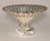 Picture of Silver Bowl Mercury Glass Dry Flower Arrangement Ribbed Pattern | 8"Dx5"H | Item No. 16128