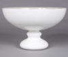 Picture of Compote Bowl Vase Glass White Pedestal Base Round Smooth  | 10"D x 6.25"H |  Item No. 16021