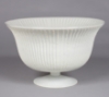 Picture of Compote Bowl Vase Glass White Pedestal Base Round Fluted  | 10"D x 6.5"H |  Item No. 16024