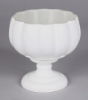Picture of White Bowl Glass Lotus Shaped on Pedestal Base Set/2  | 5"D x 5.5"H |  Item No. 16027