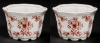 Picture of Red Floral Print on White Ceramic Planter Octagonal Set/2  | 6"Wx4"H |  Item No. 71409
